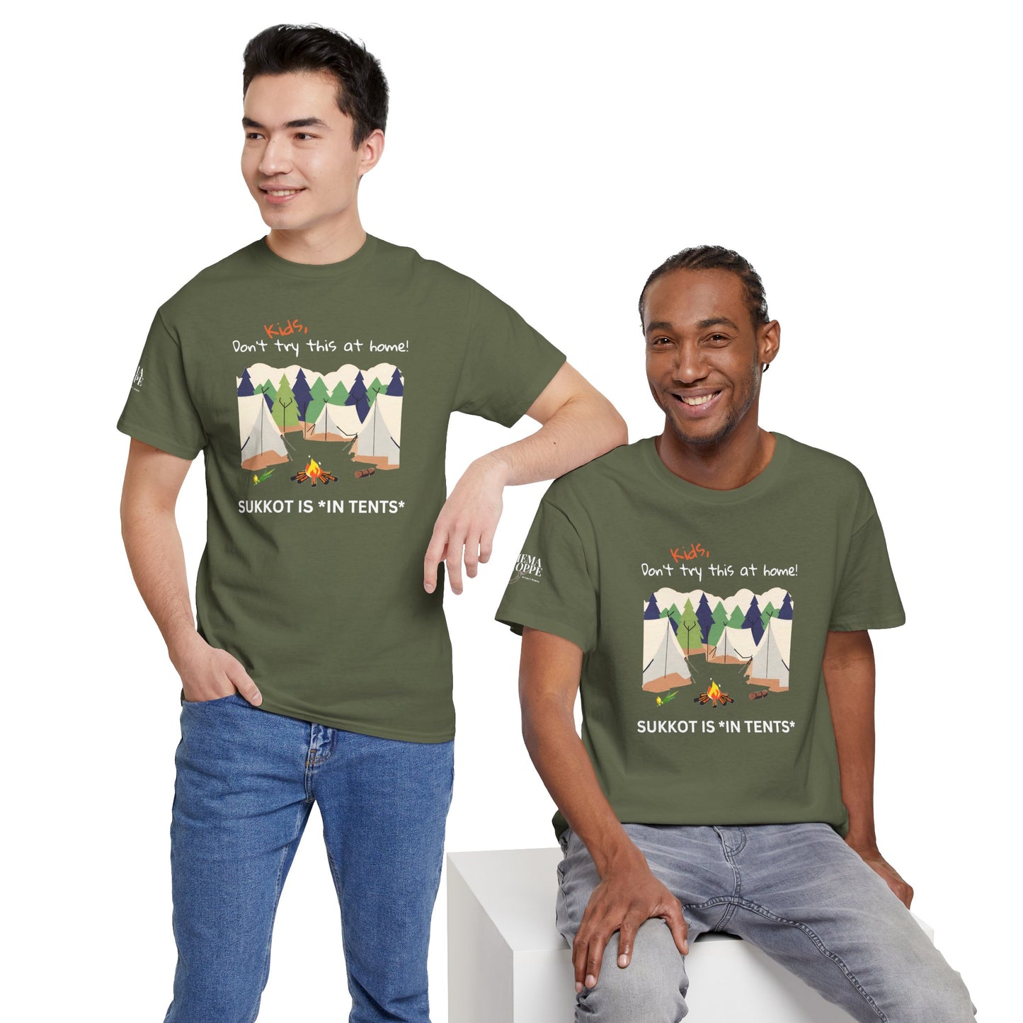 Kids, Don't Try This At Home Sukkot Shirt (dark colors)