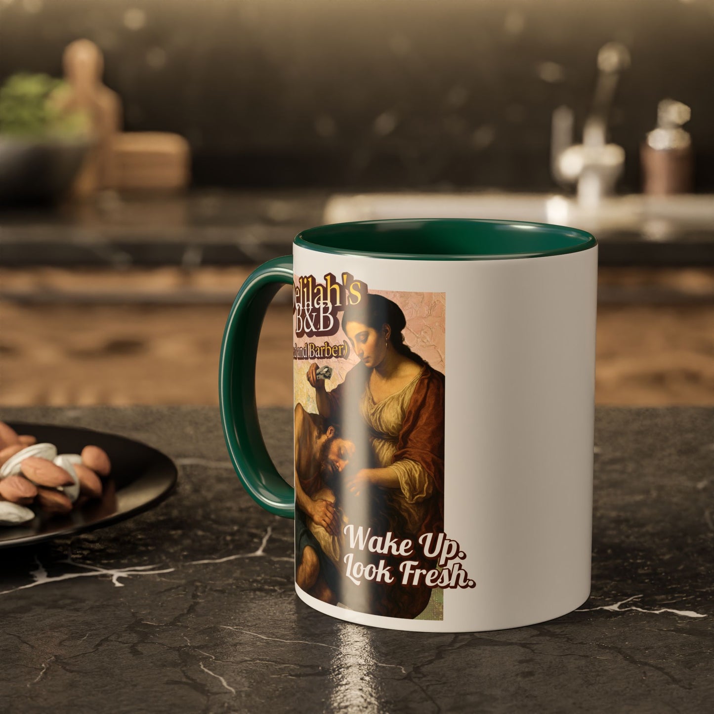 Funny Vintage Sampson Delilah's B&B Coffee Mug