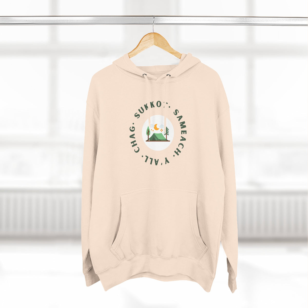 Chag Sukkot Three-Panel Fleece Hoodie