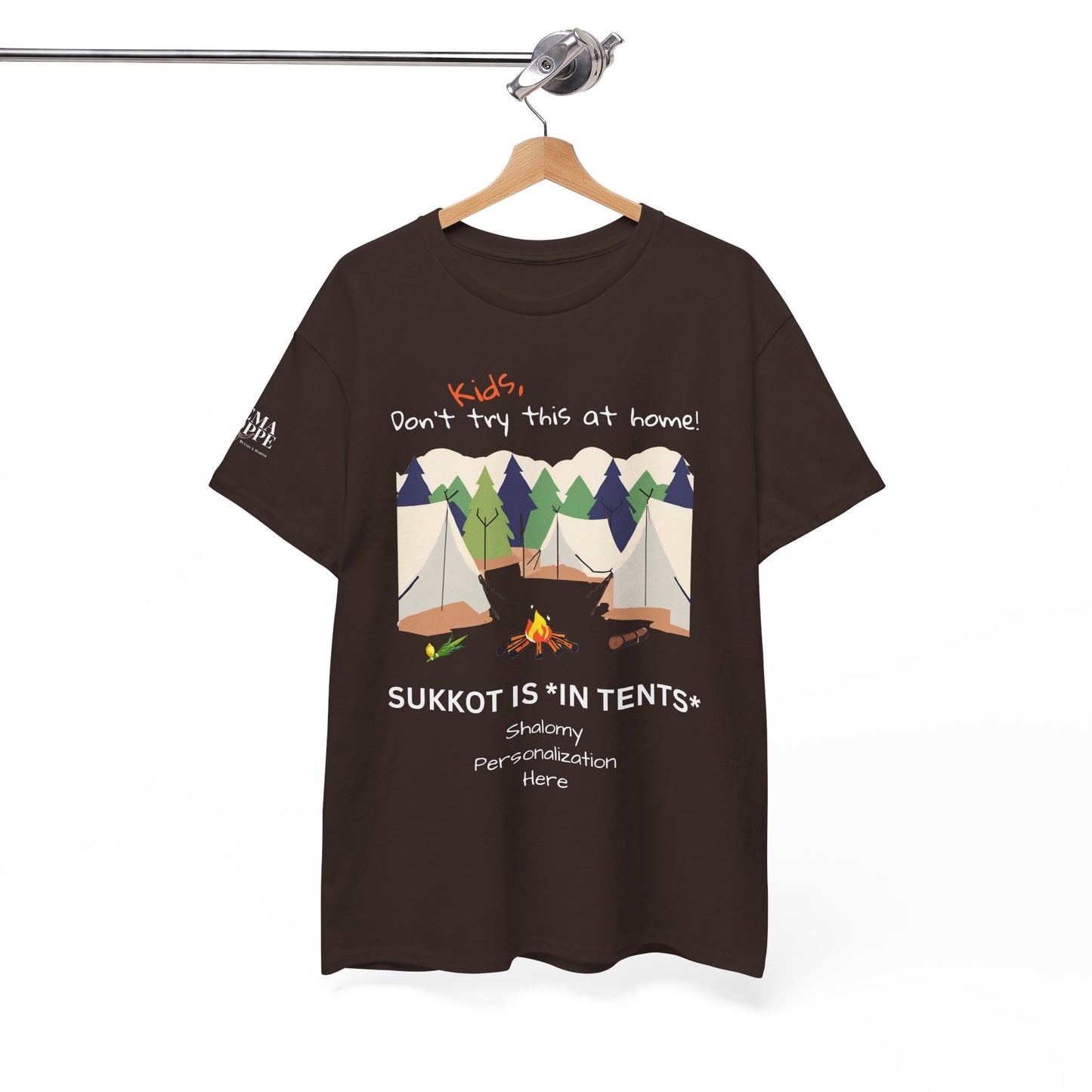 Personalized Kids, Don't Try This At Home Sukkot Shirt, dark colors