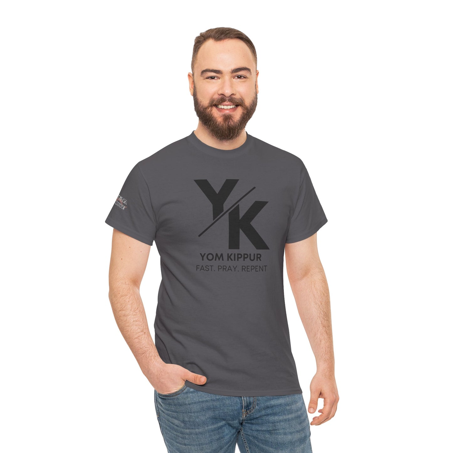 Yom Kippur Tee - "YK" Logo with "Fast. Pray. Repent." Set-Apart Biblical Day of Atonement T-Shirt