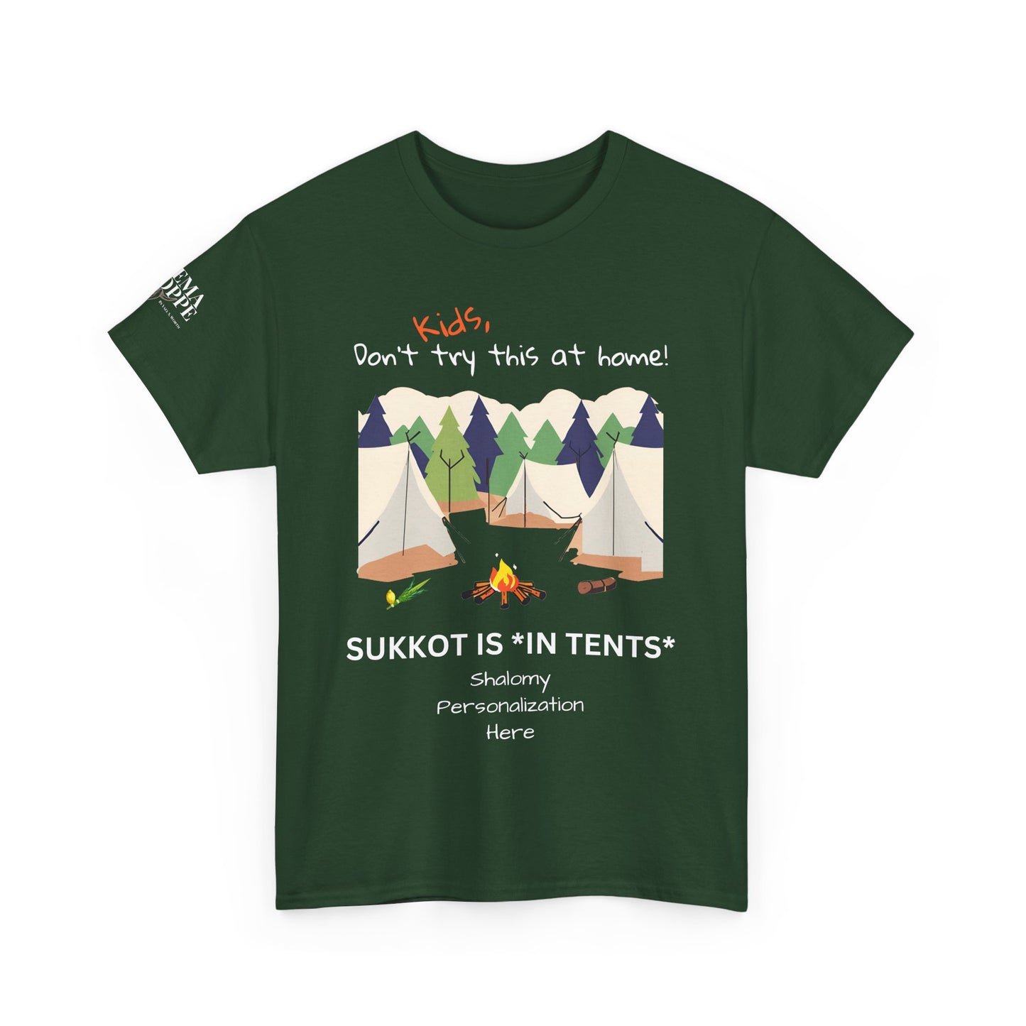 Personalized Kids, Don't Try This At Home Sukkot Shirt, dark colors