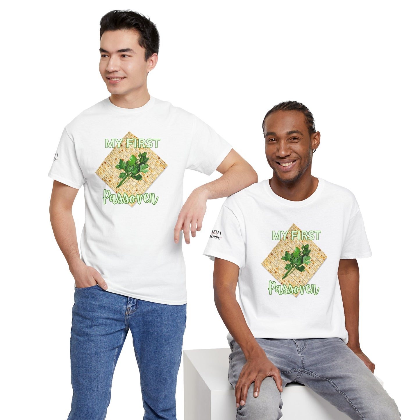 Adults My First Passover T‑Shirt — Seder Matzo & Parsley Pesach Tee