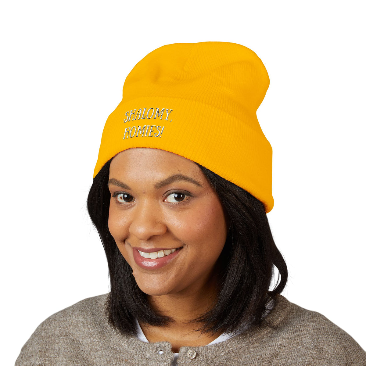 Shalomy, Homies! (Canadian Shipping) Embroidered Cuffed Beanie