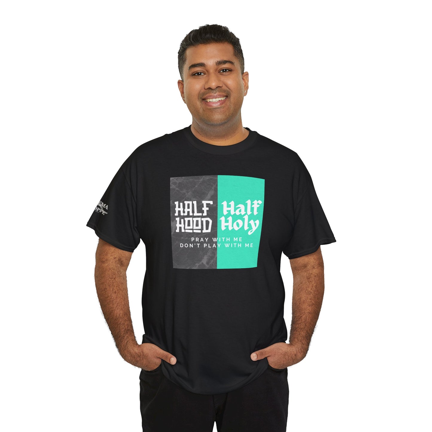 Half Hood/Half Holy Unisex Heavy Cotton Tee