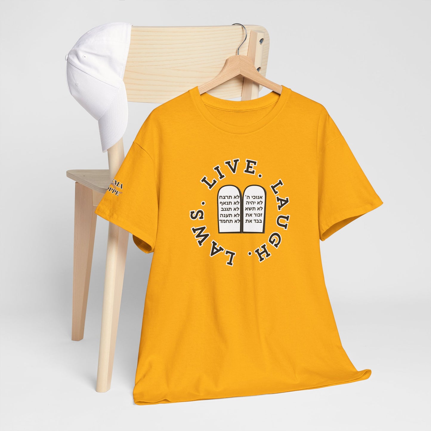 Live Laugh Laws T‑Shirt — Legal Humor Tee with Open Book Graphic