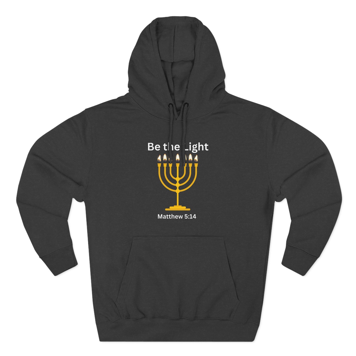 Be The Light Menorah Three-Panel Fleece Hoodie