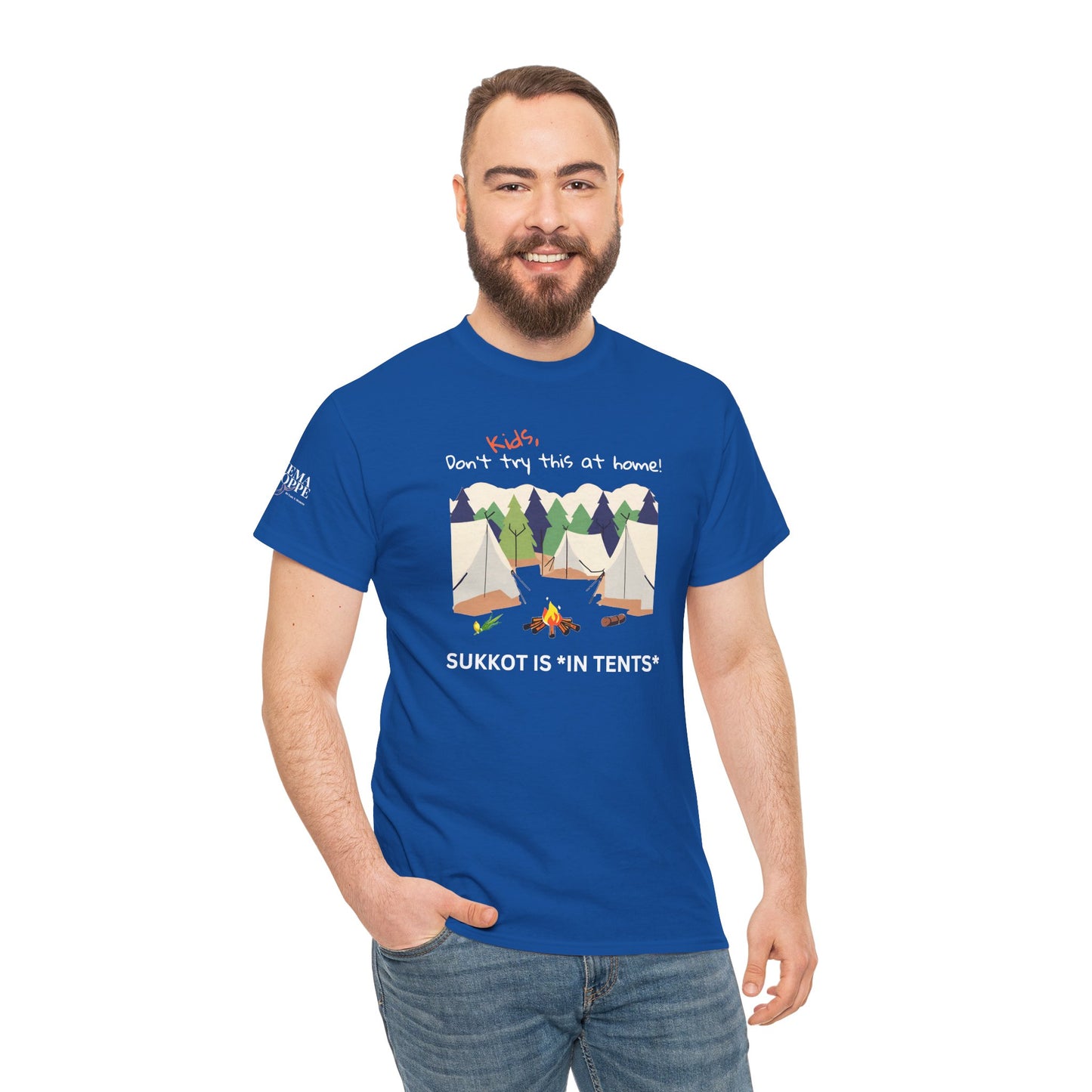 Kids, Don't Try This At Home Sukkot Shirt (dark colors)
