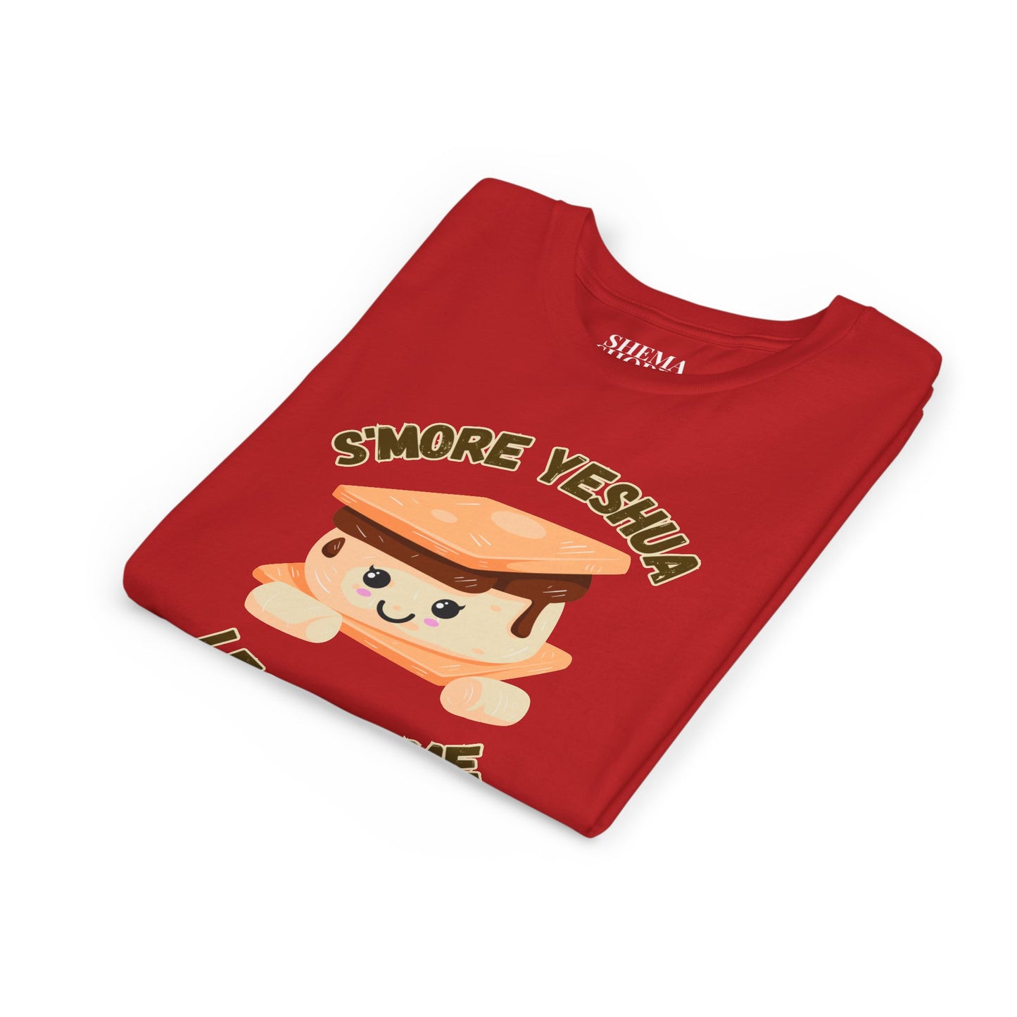 Youth T-Shirt - More Yeshua, Less of Me Shirt Cute S'mores for Sukkot