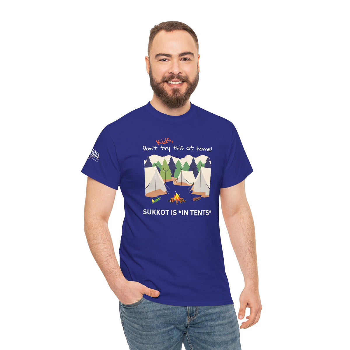 Kids, Don't Try This At Home Sukkot Shirt (dark colors)