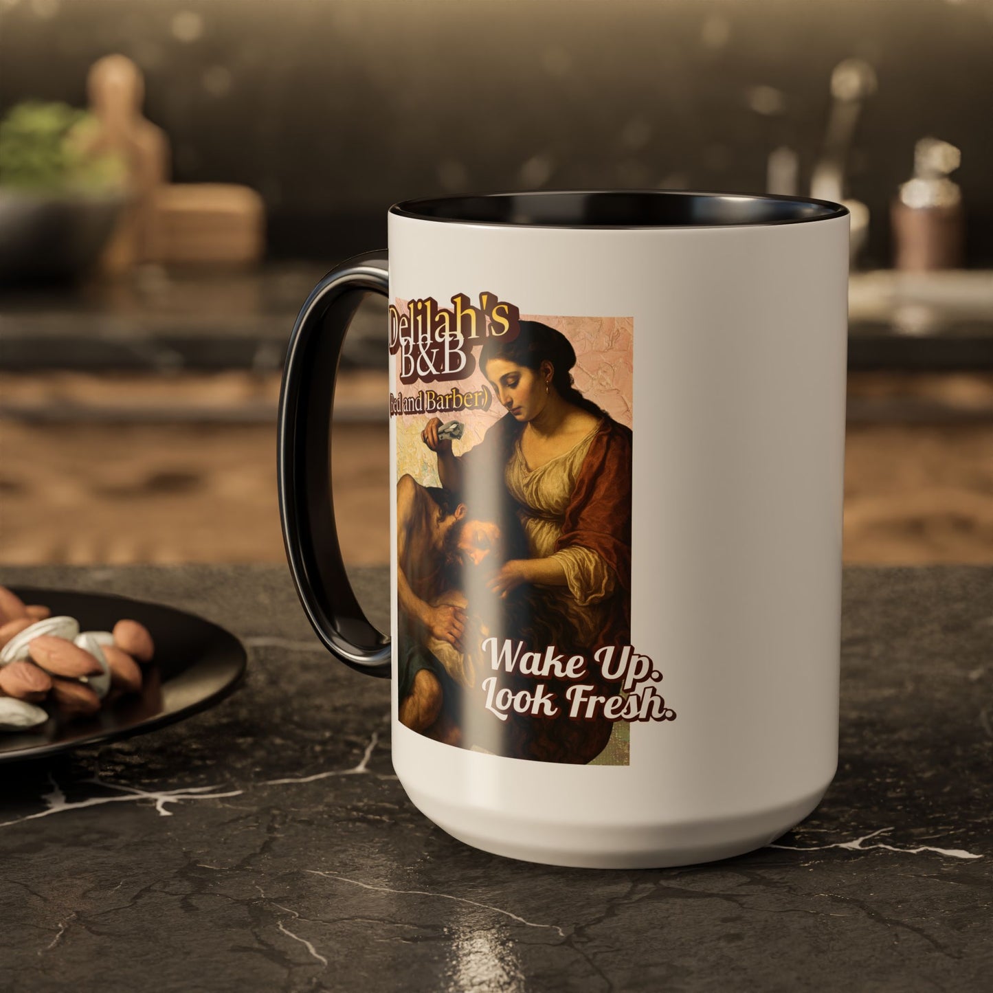 Funny Vintage Sampson Delilah's B&B Coffee Mug