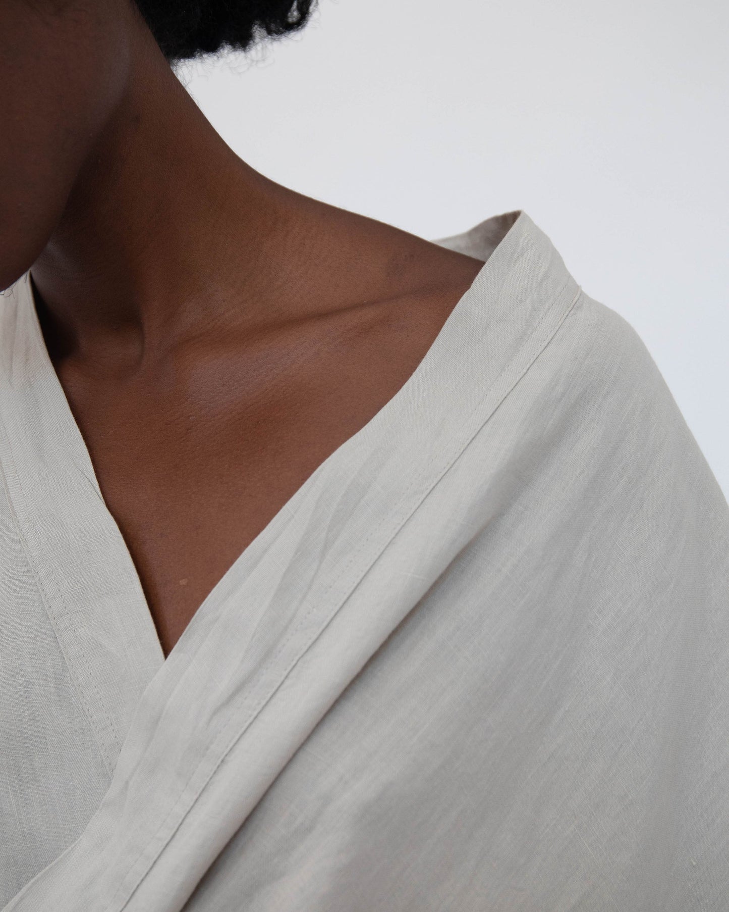Linen Kimono Sleepwear Set