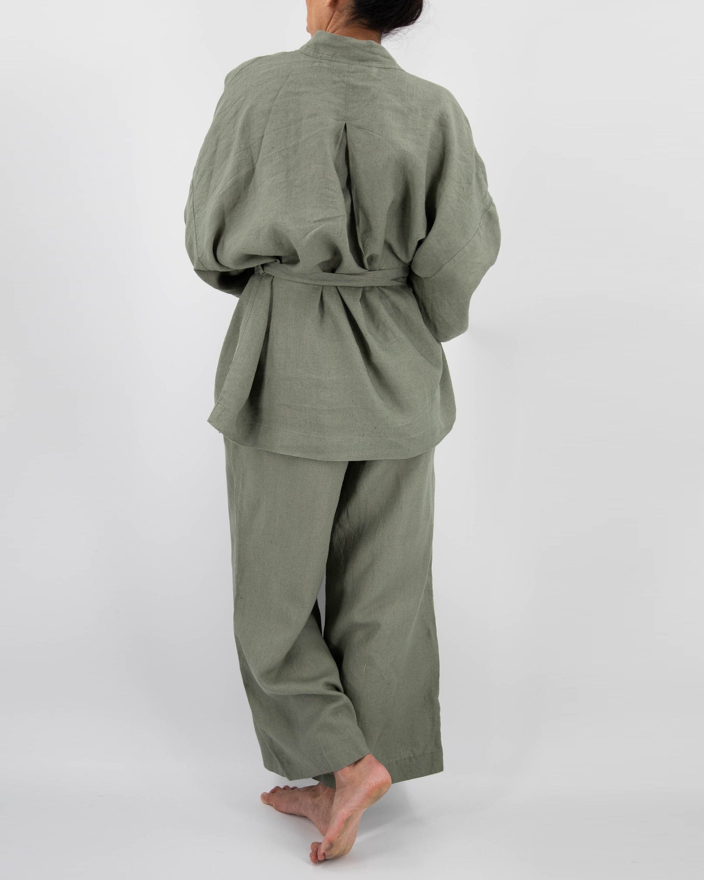 Linen Kimono Sleepwear Set